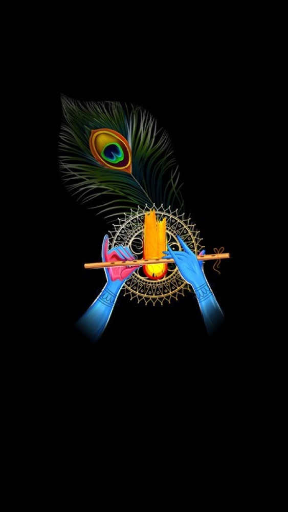 Krishna peacock feathers flute Wallpapers Download | MobCup