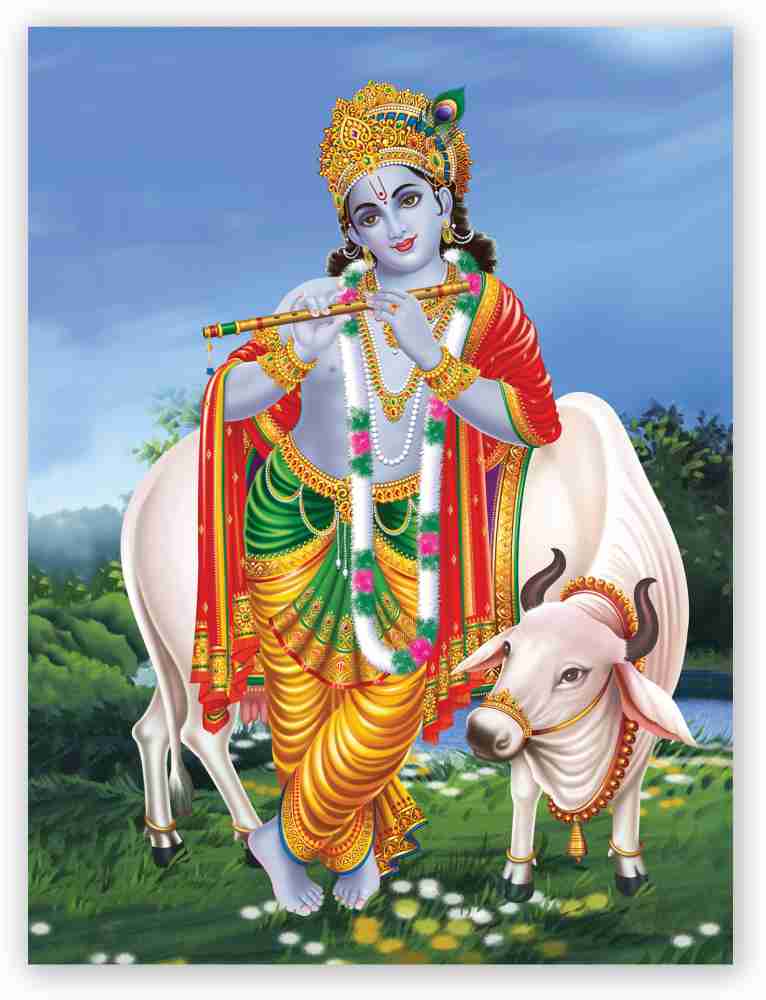 shri krishna with cow