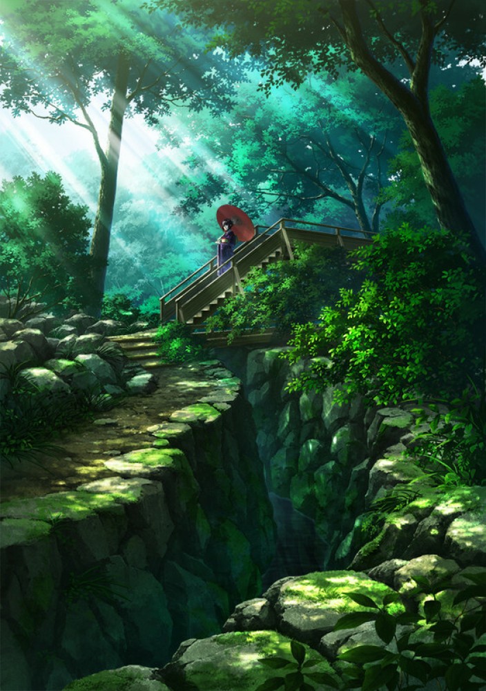 Anime Green Leaves Animated Wallpaper  MyLiveWallpaperscom