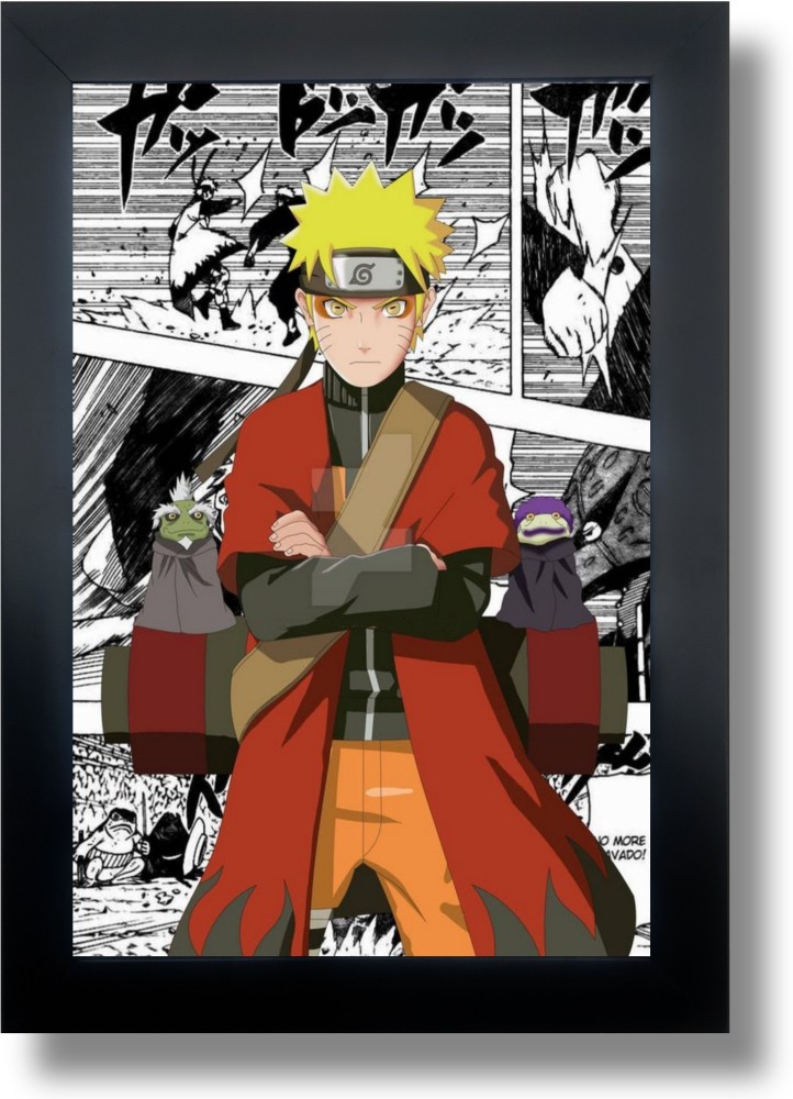 Naruto Uzumaki Anime Poster Frame, Anime Wall Art