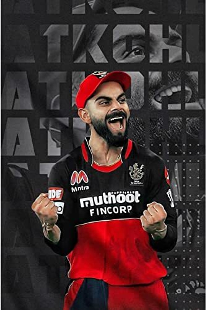 Virat Kohli RCB poster for room decoration HD 300 GSM poster 18inch x12inch  Paper Print - Abstract posters in India - Buy art, film, design, movie,  music, nature and educational paintings/wallpapers at