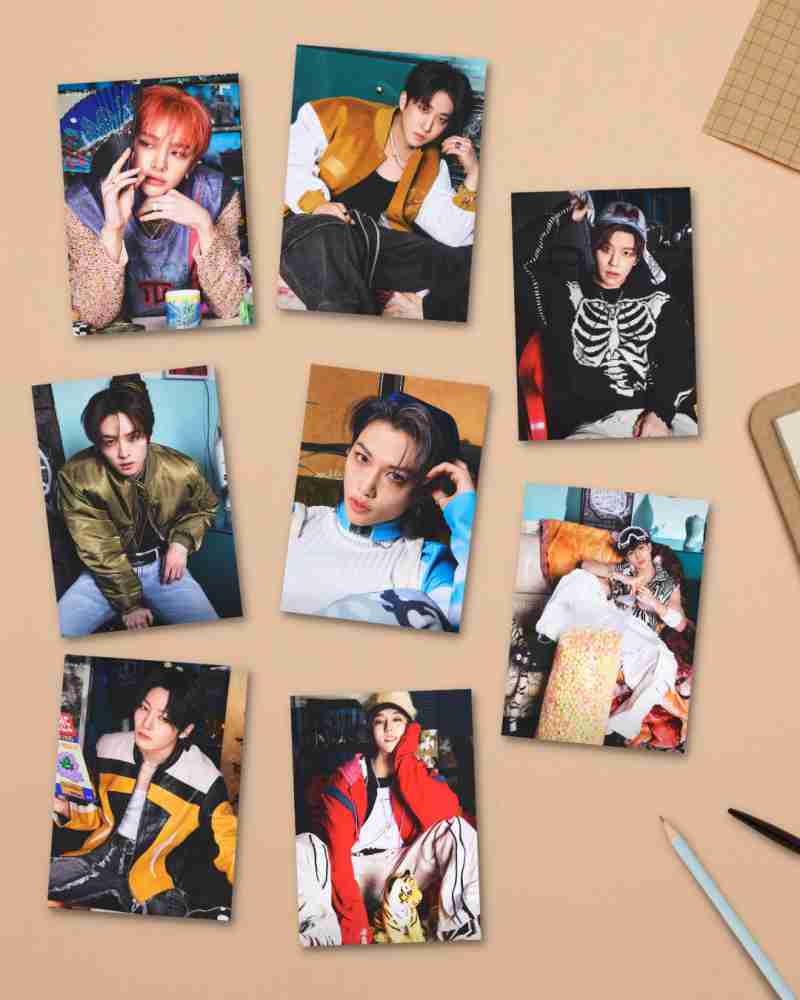 Stray Kids 5 Star Album Photo cards ( Set of 12 + 4 Freebies )  Photographic Paper