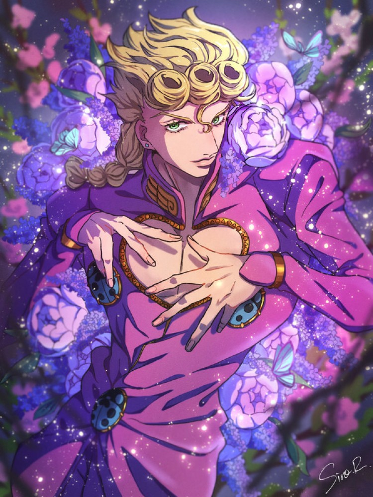 Giorno giovanna neon gold experience part 5 pose black jojo stand  jjba HD phone wallpaper  Peakpx