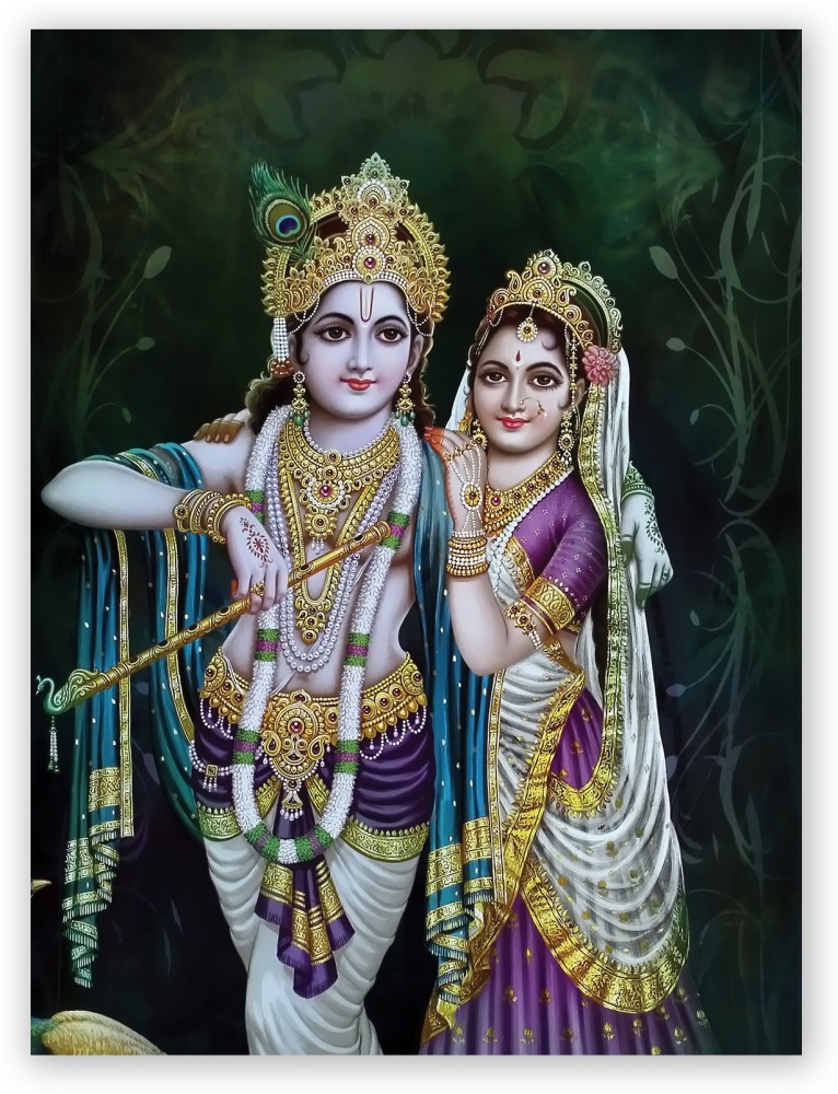 Radha Krishna HD Wallpaper Fine Art Print - Religious posters in India -  Buy art, film, design, movie, music, nature and educational paintings/ wallpapers at