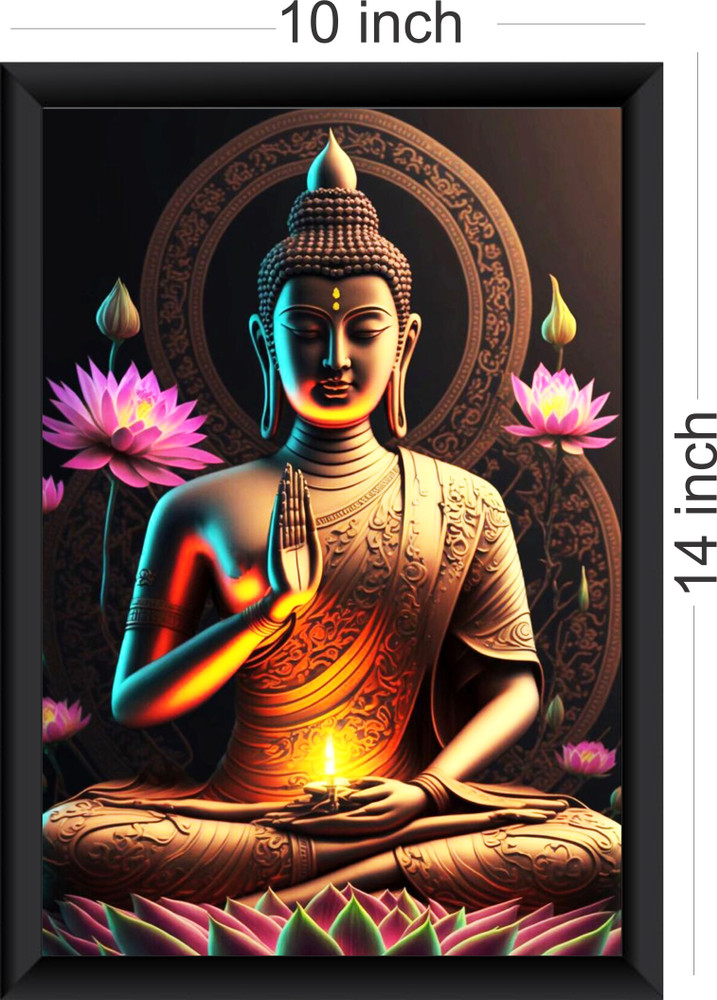 BEAUTIFUL LORD BUDDHA PHOTO FRAME Photographic Paper AA CREATION