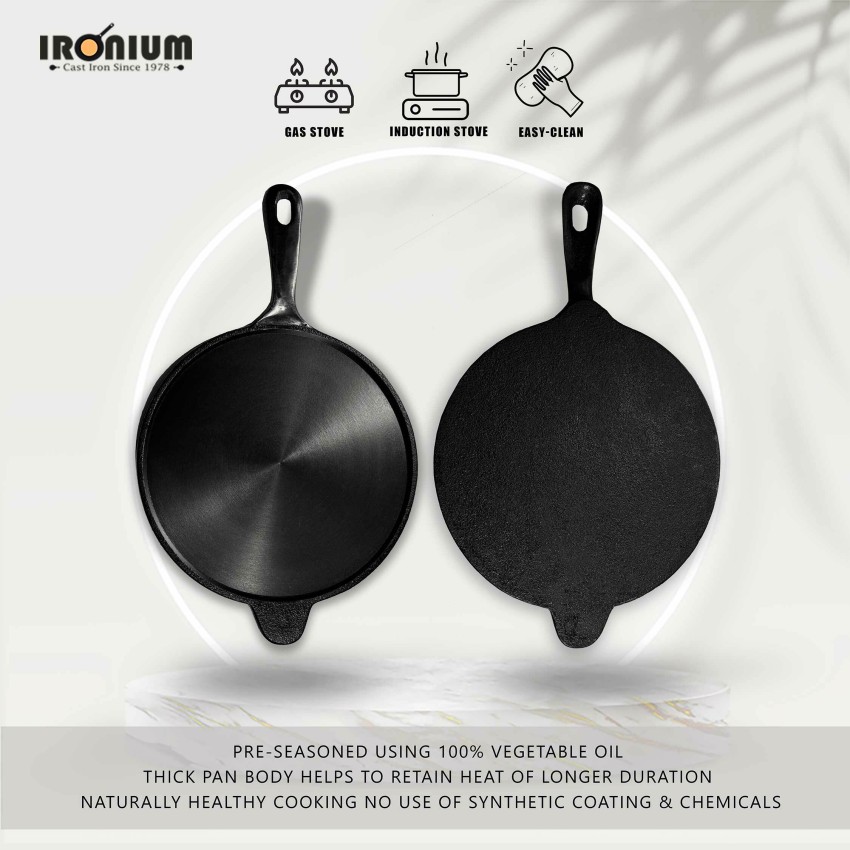 Trilonium Pre-Seasoned Cast Iron Dosa Tawa WHT10 , Diameter 10 inches –  TRILONIUM