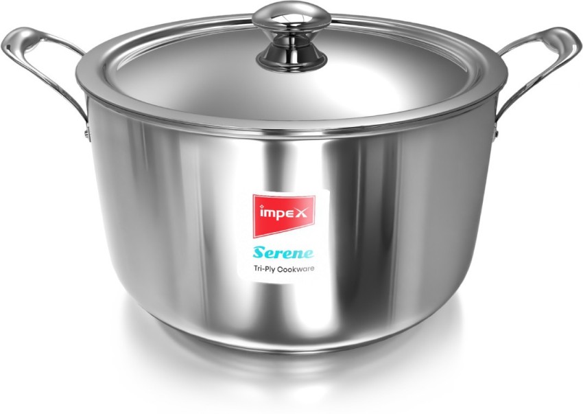 MAXIMA Tri Ply Stainless Steel Kadai with SS Lid size 2 TO 12LTR