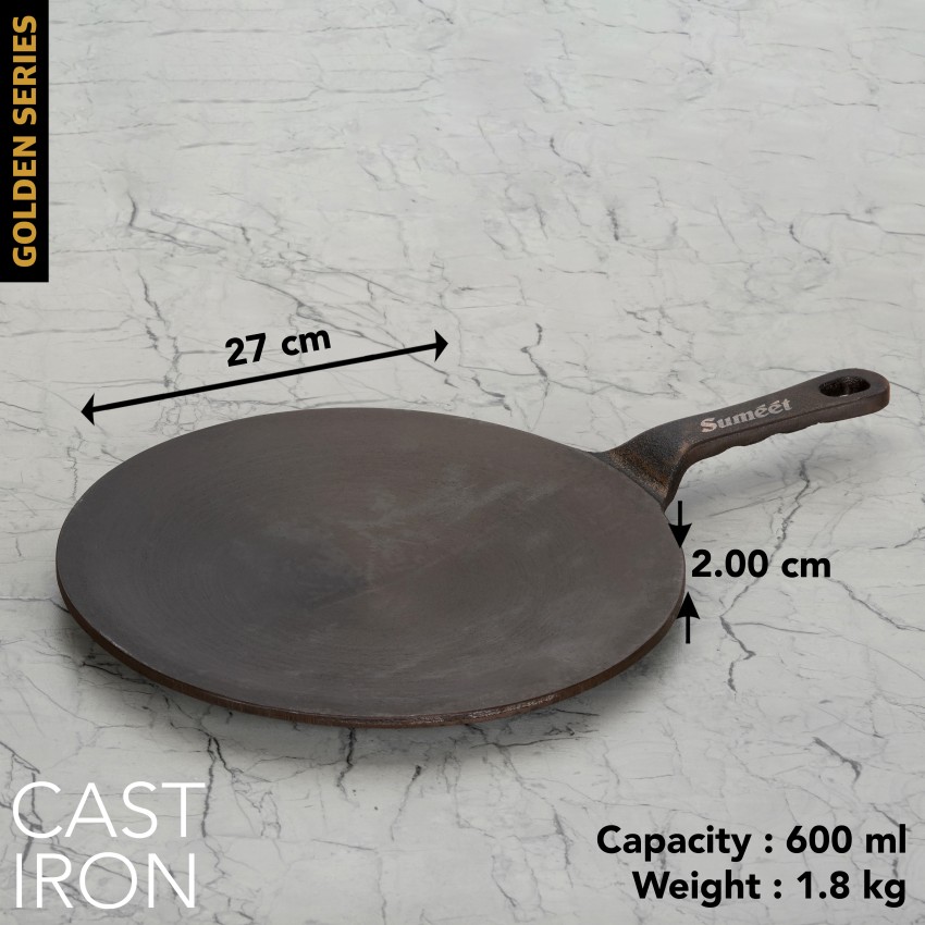  Sumeet Pre Seasoned Heavy Weight Cast Iron Flat Dosa