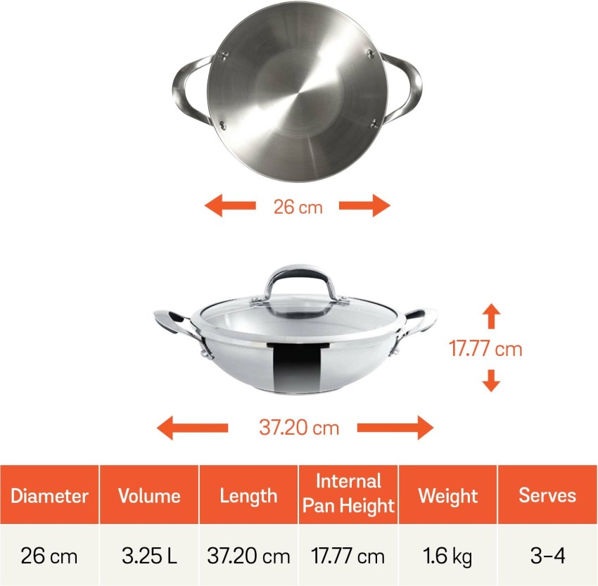 Meyer Trivantage Nickel Free Stainless Steel 3 Piece Cookware Set, Triply  Cookware Set With Heavy Bottom