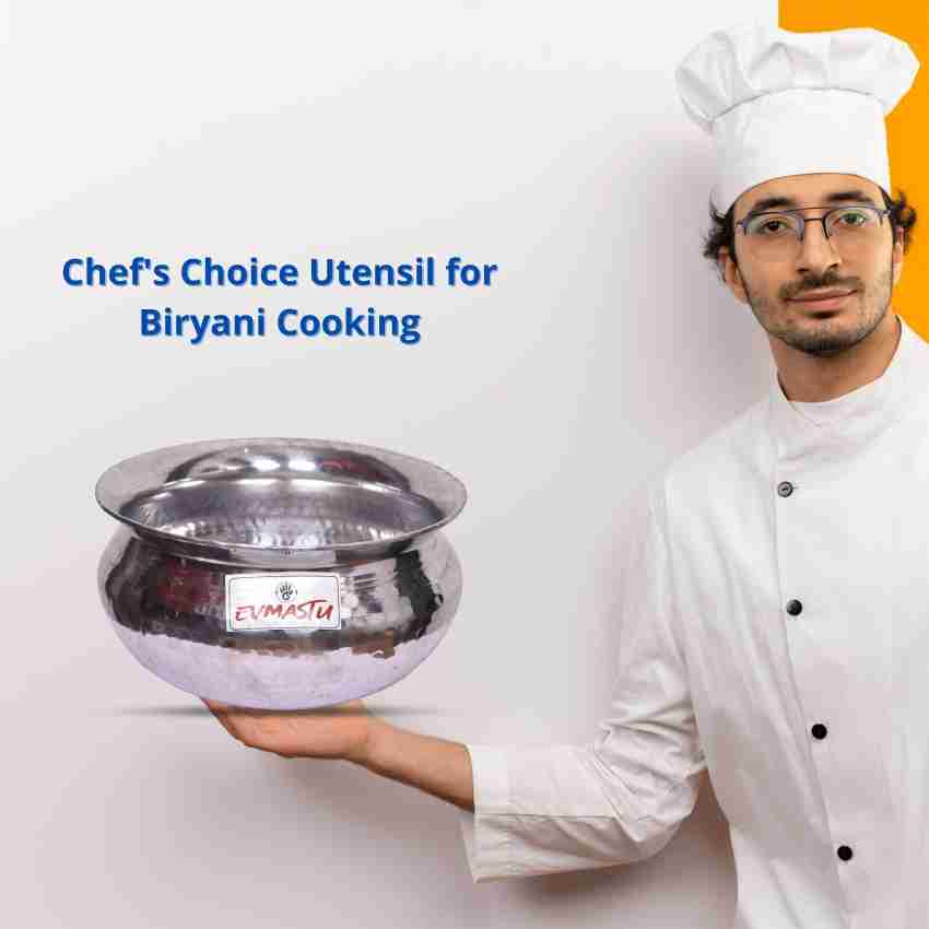 Aluminum Heavy Bottom Biryani Mutton Chicken Fish Curry Handi Cooking  Pot-3.7Ltr