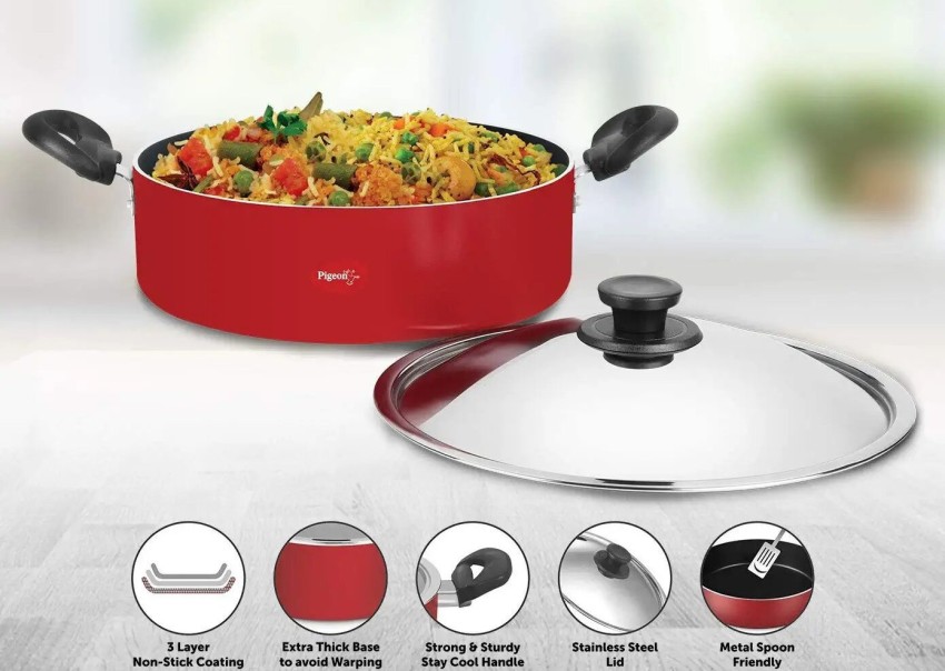 Prestige Omega Select Plus Non-Stick Biryani Pot Cooking Pot Serving Pot 16  LTR