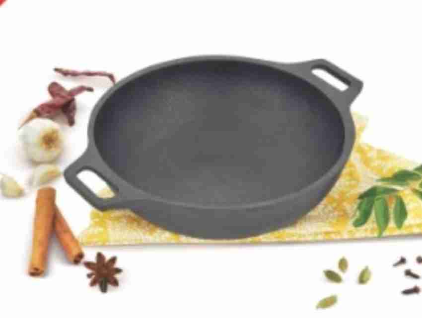 10.5 INCH INDIAN PURE IRON LOHA KADHAI DEEP FRYING PAN KADHAI FOR FRYING,  COOKING