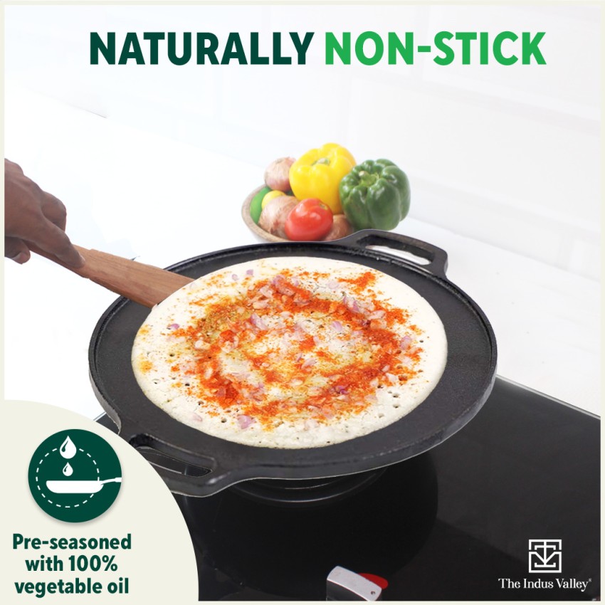 The Indus Valley Super Smooth Cast Iron Tawa/Tava for  Dosa/Roti/Chappati/Naan