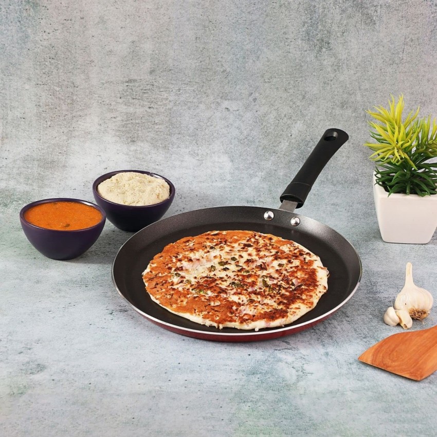 Master Non Stick Aluminum Dosa Tawa 28 cm with Wooden Spatula, Gas