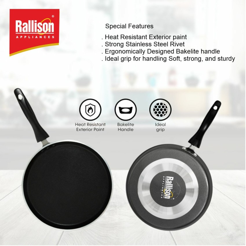 Buy Dual Tone Non-Stick Tawa + Kadhai + Fry Pan + 3 Kitchen Tools (6DT1)  Online at Best Price in India on