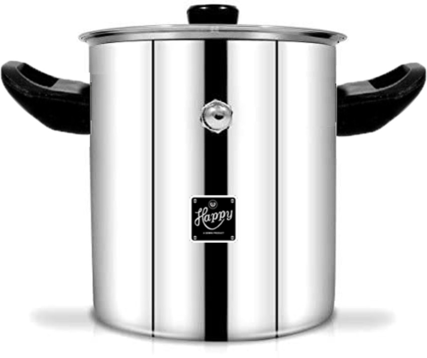 Happy Stainless Steel Double Wall Milk Boiler Milk Cooker Milk Container Milk Pot 16 cm diameter 2 L capacity with Lid