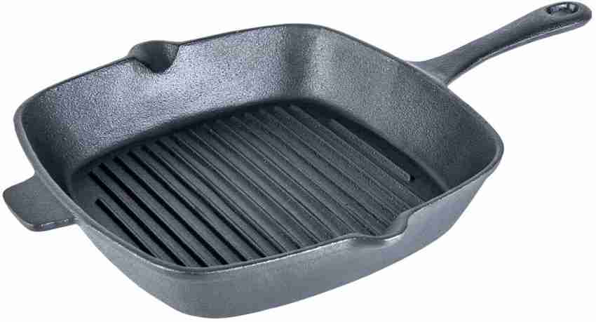 Forza Cast-iron Grill Pan, Pre-Seasoned Cookware, 26cm, 3.8mm – Wonderchef