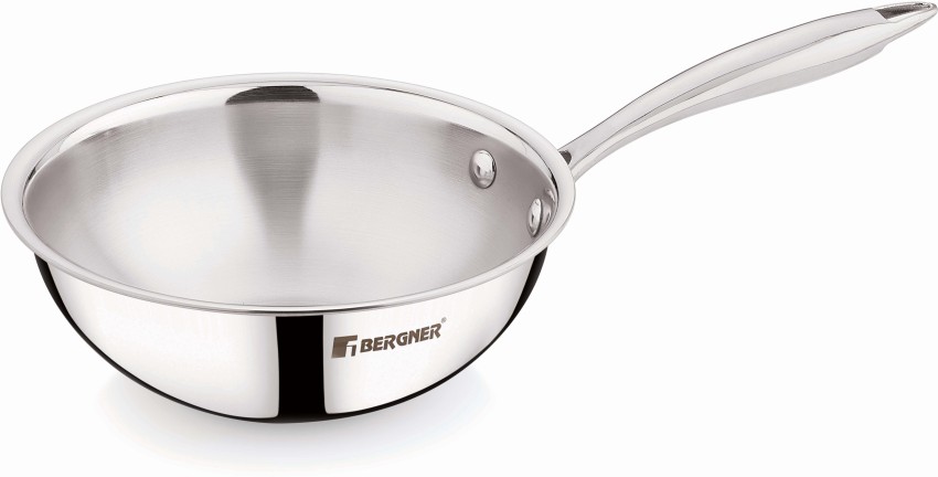 Bergner Stainless Steel 3-Ply 3.1 Liter 26 cm Saute pan With Lid Induction  Base