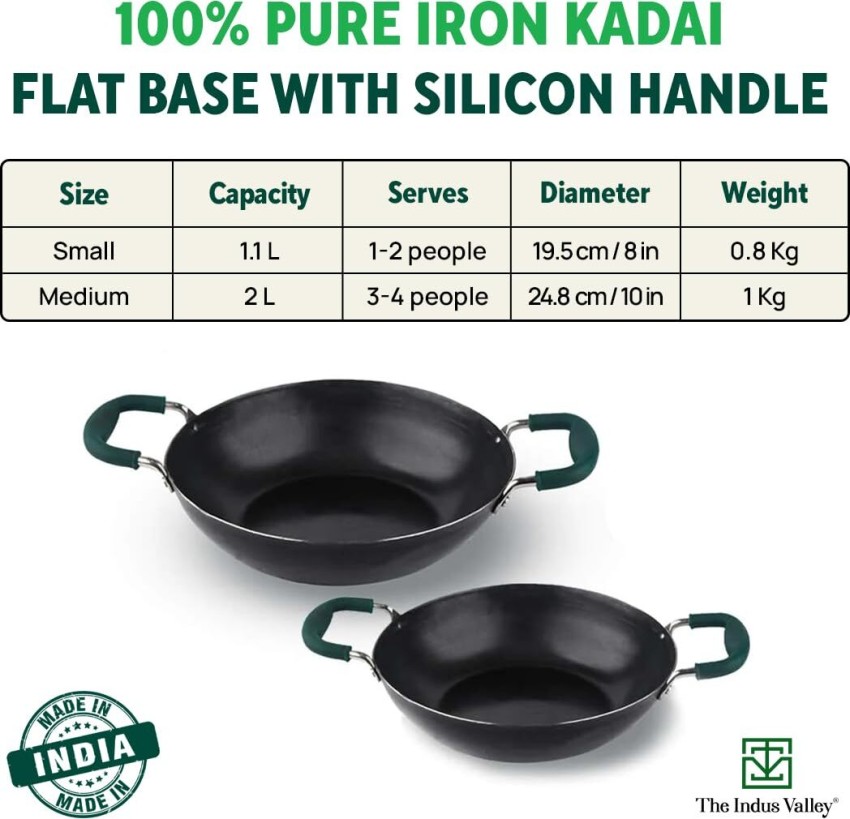 Iron Kadai - Small - 1 to 1.5 Litre