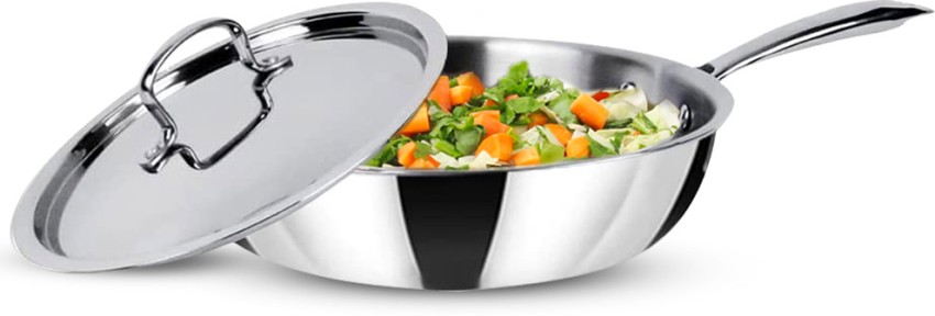 USHA SHRIRAM Triply Stainless Steel Kadai with Lid