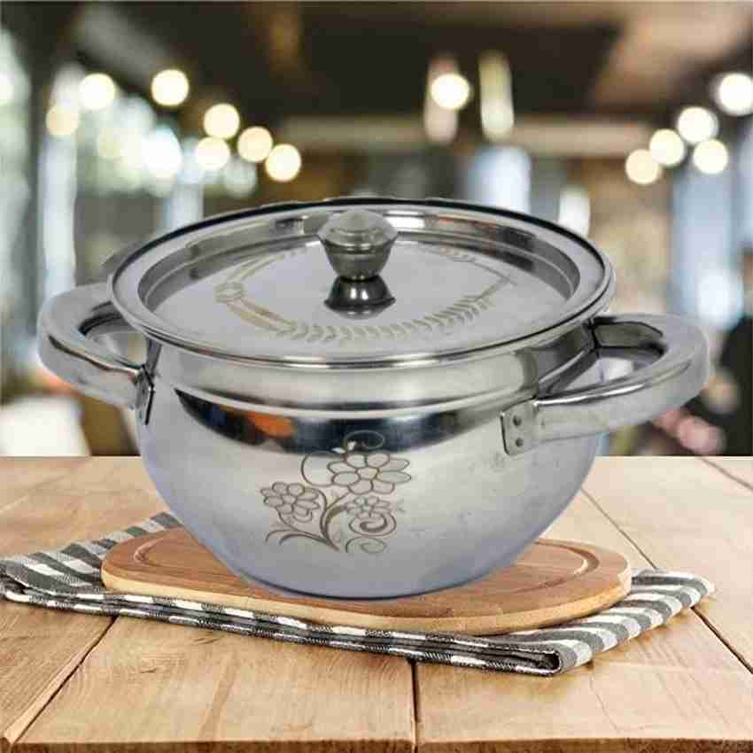 Padchaaya Stainless Steel Apple Handi Biryani Seving Cooking Bowl