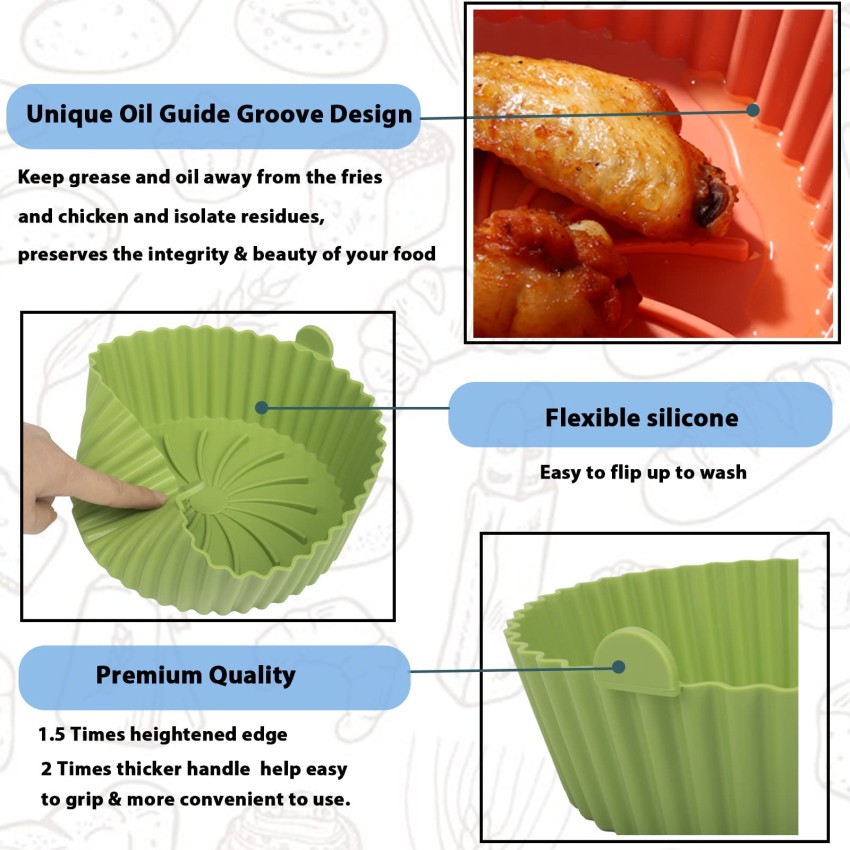 Buy Silicone Air Fryer Liners: Non-Stick Baking Tray Accessory for  Effortless Cooking Online at Best Prices in India - JioMart.