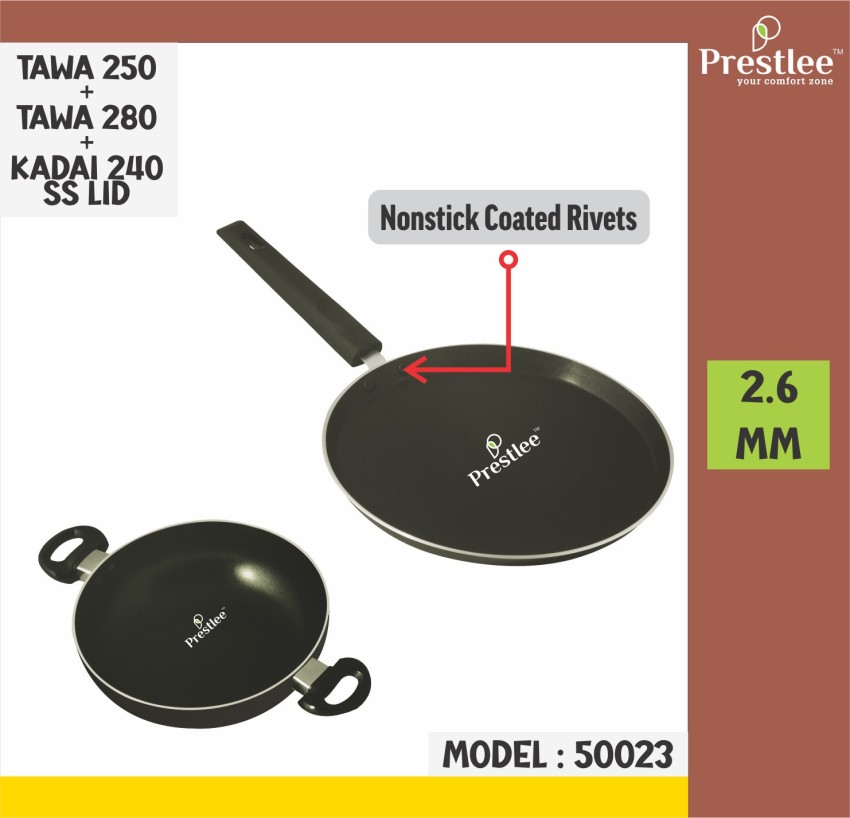 Prestlee Nonstick Tawa 280 MM 2.6 MM Thickness-Tawa/tawa for dosa/tawa set/ Tawa stand/