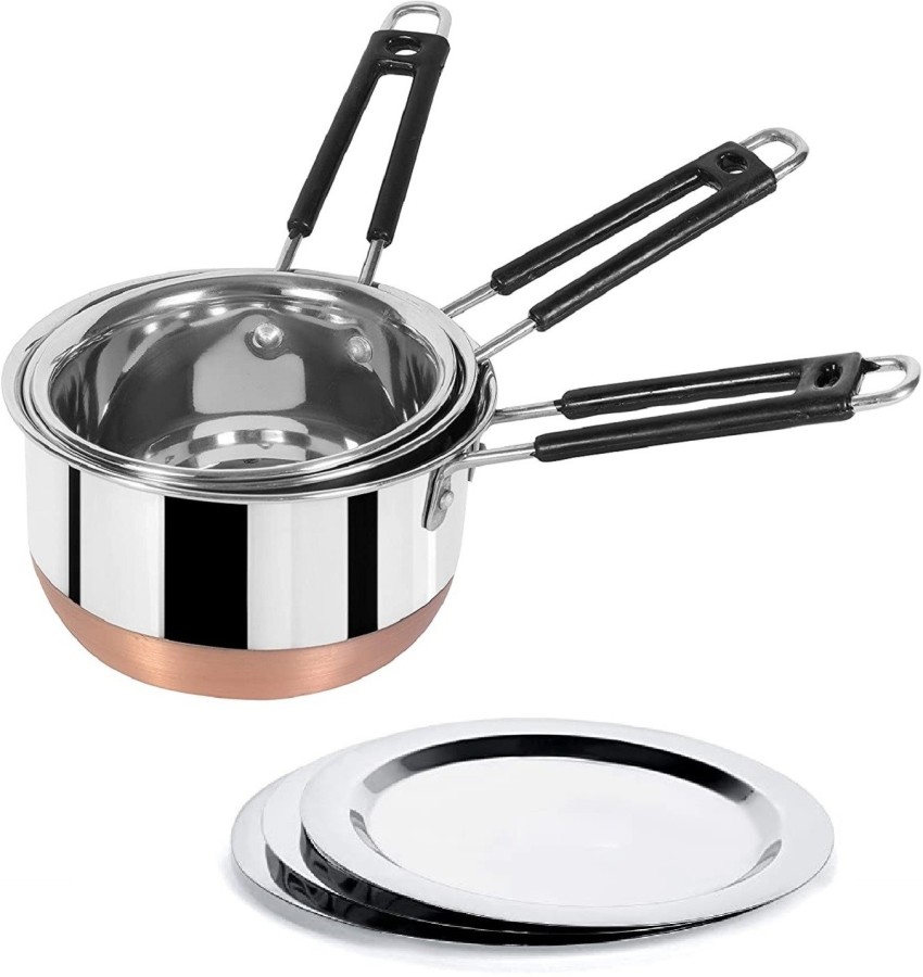 RBGIIT Milk Pot SaucepanSteel Milk Pan with Lids Induction And gas Stove  Cookware Set Price in India - Buy RBGIIT Milk Pot SaucepanSteel Milk Pan  with Lids Induction And gas Stove Cookware