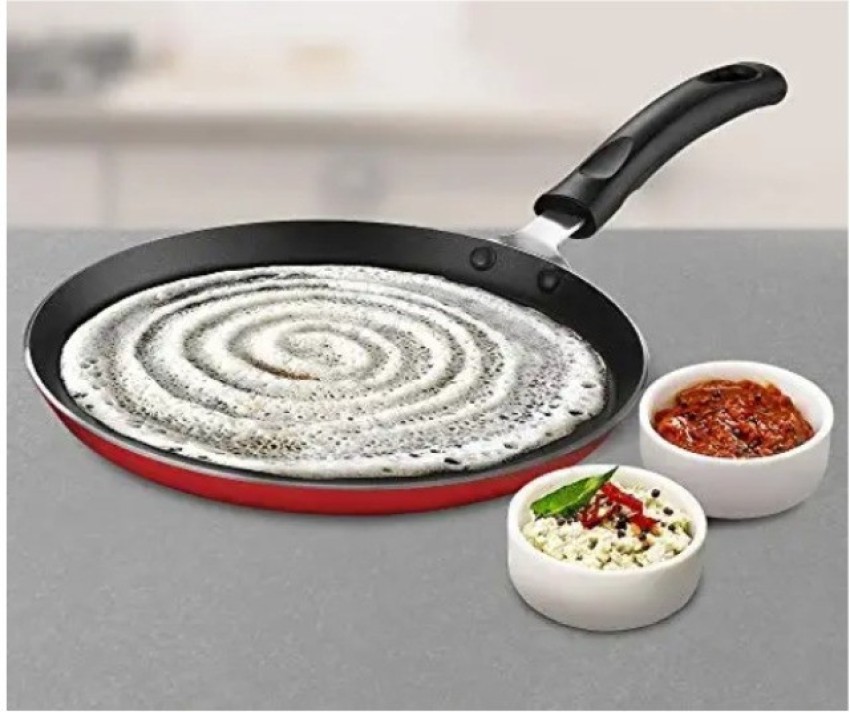 Master Non Stick Aluminum Dosa Tawa 28 cm with Wooden Spatula, Gas