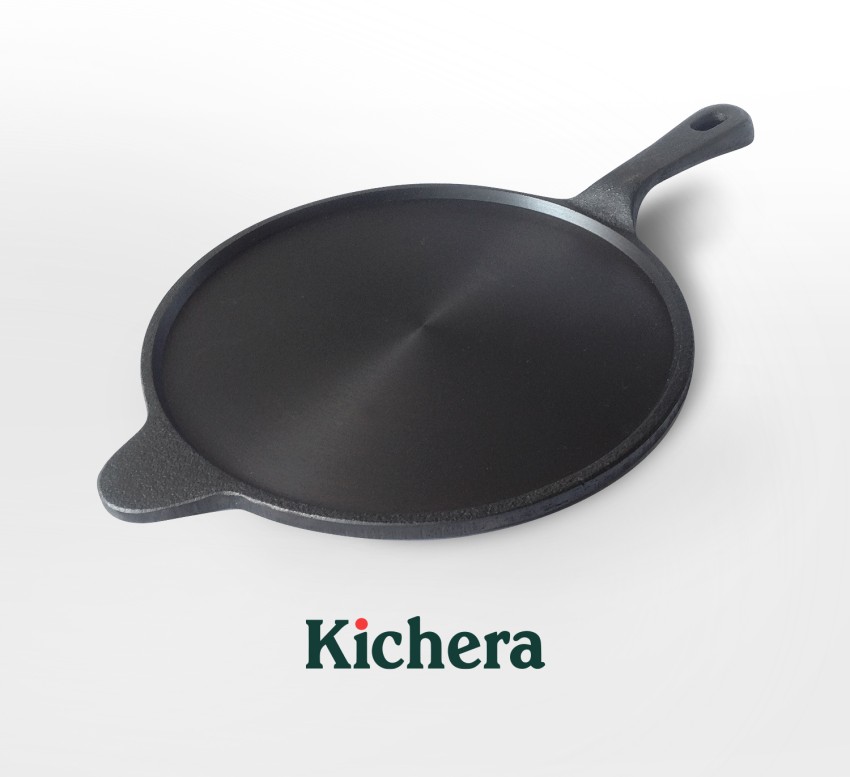 Lohā Cast Iron Pre-Seasoned Dosa Pan, 10 Inches