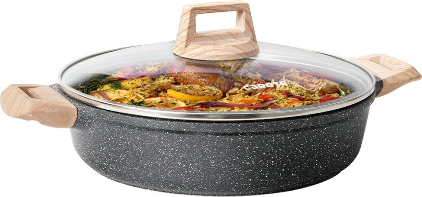 CaROTE Non Stick Kadai, Granite Detachable Kadai with Lid, Induction Wok  Saute Pan 28 cm diameter with Lid 4.3 L capacity Price in India - Buy CaROTE  Non Stick Kadai, Granite Detachable