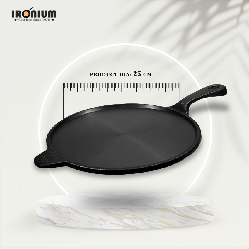 Buy IRONIUM Pre-Seasoned Cast Iron Roti/Chapati Tawa - With Handle, 25 cm,  6 mm Online at Best Price of Rs 1499 - bigbasket