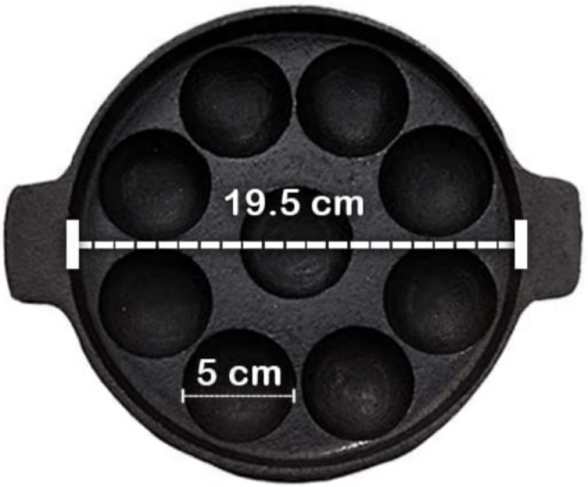 Cast Iron Paniyarakkal 7 Pits, Mini Paniyaram Pan