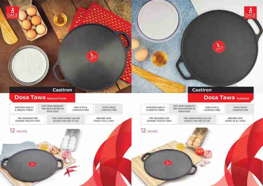 The Indus Valley Super Smooth Cast Iron Tawa/Tava for  Dosa/Roti/Chappati/Naan