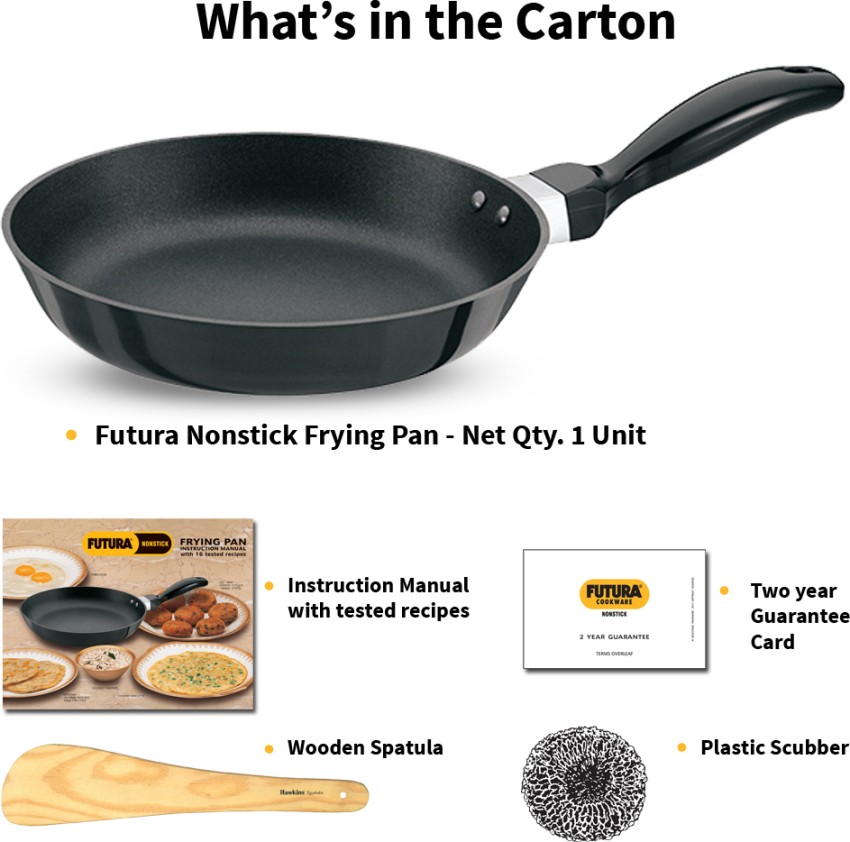 Hawkins Futura Non-Stick Tawa, Frypan, Frying Pan, 22cm, NT22