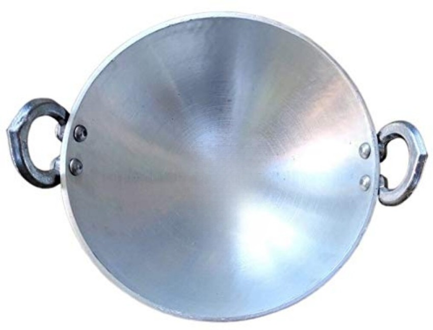 Aluminium Kadai Deep Frying pan kadai Shallow Cooking kadai MULTIPURPOSE  10inch