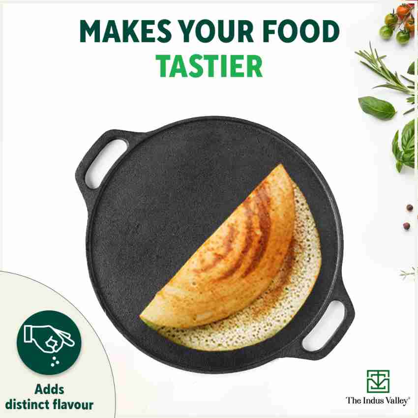 The Indus Valley Super Smooth Cast Iron Tawa/Tava for  Dosa/Roti/Chappati/Naan