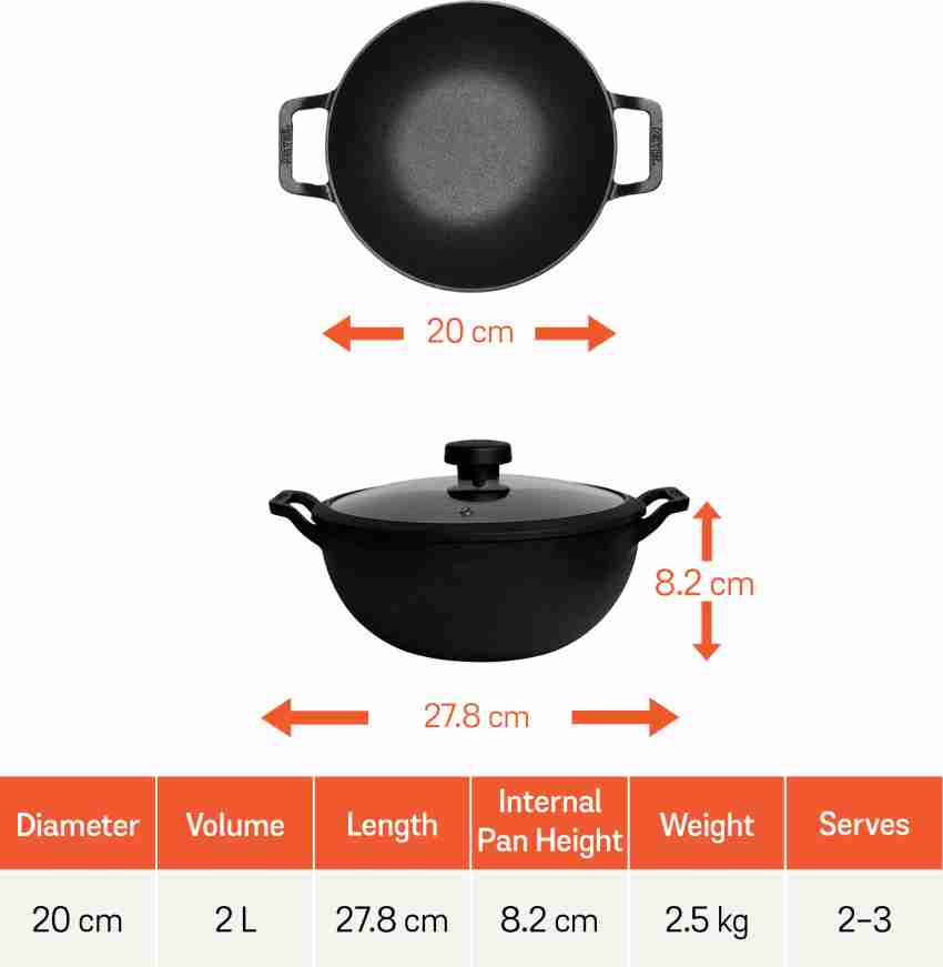 Meyer Cast Iron Frying Pan 18 cm  Best Iron Frying Pan - PotsandPans India