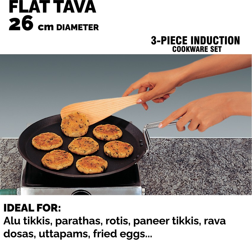 Hawkins - Q41 Futura Non Stick Dosa Tawa, 33cm, Black