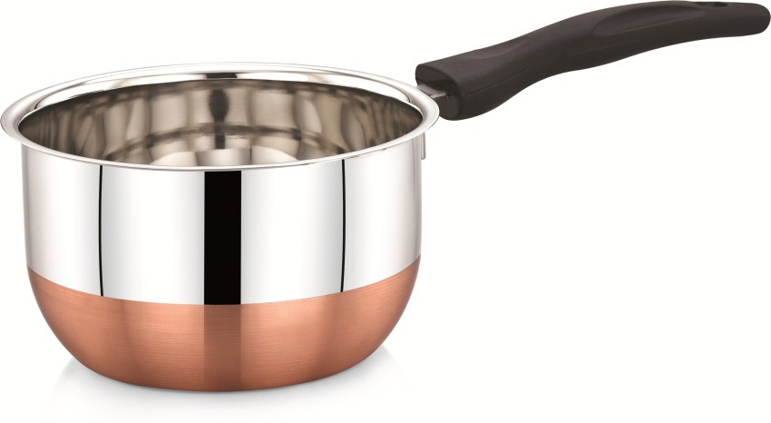 Stainless Steel Copper Bottom Induction Base Sauce Pan Cookware with Handle  2.2L