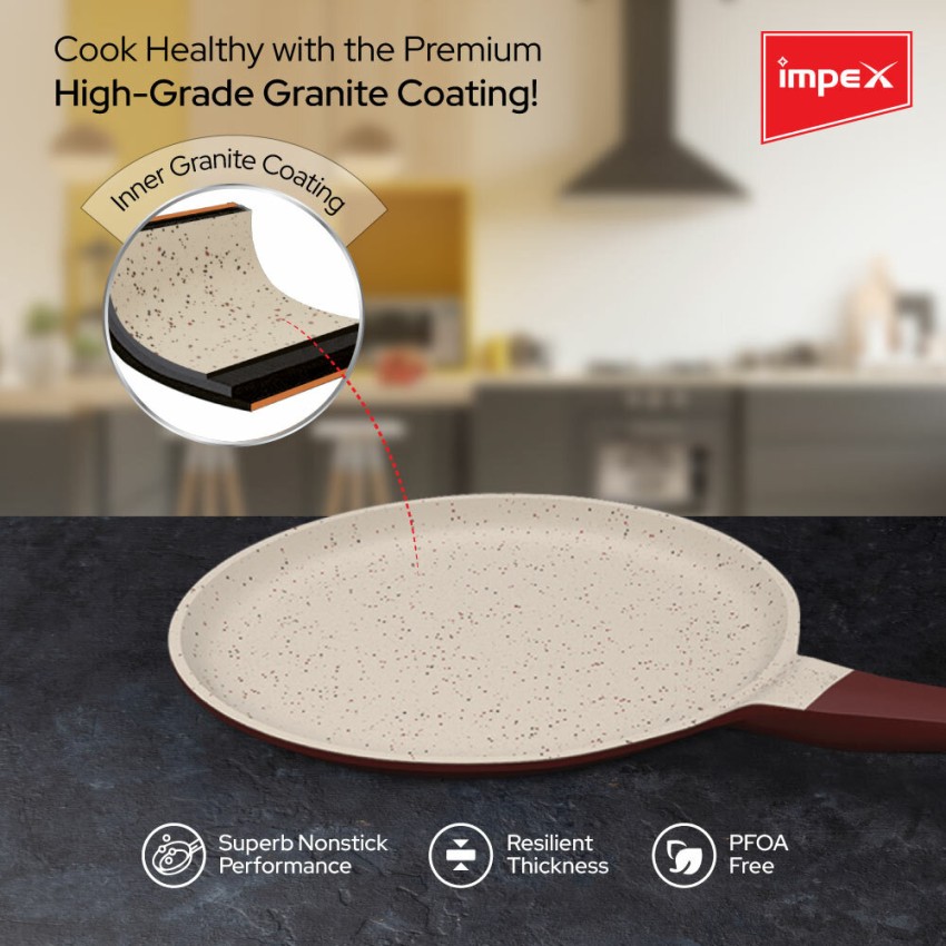 Impex ITP-2820 Induction Base Nonstick Aluminium Tawa Pan (28