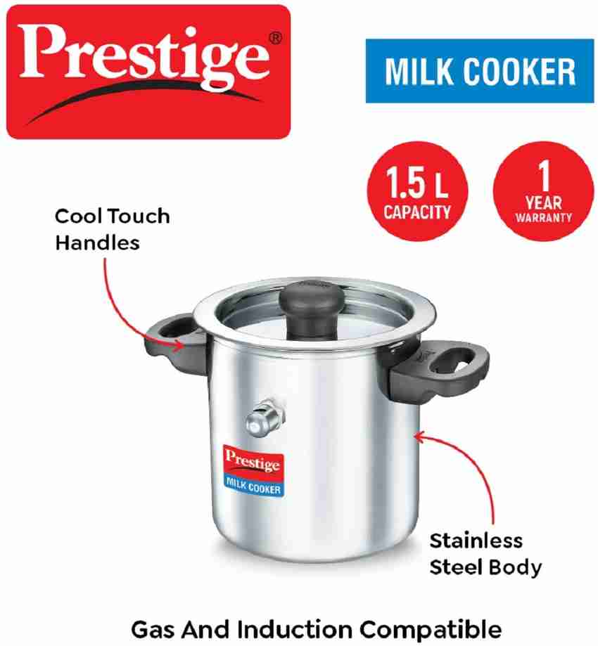 Prestige SS Milk Cooker or Milk Pan 20 cm diameter with Lid 1.5 L capacity Price in India Buy Prestige SS Milk Cooker or Milk Pan 20 cm diameter with Lid