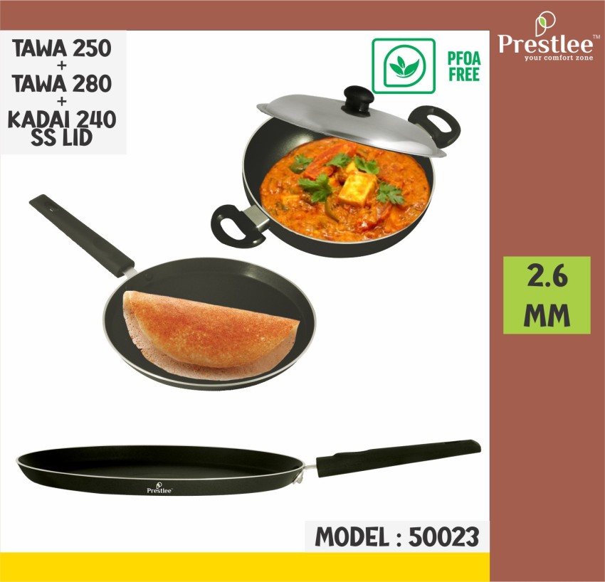 Prestlee Nonstick Tawa 280 MM 2.6 MM Thickness-Tawa/tawa for dosa/tawa set/ Tawa stand/