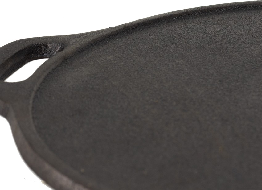  Rock Tawa Dosa Tawa 14 Inch Pre-Seasoned Cast Iron Skillet:  Home & Kitchen