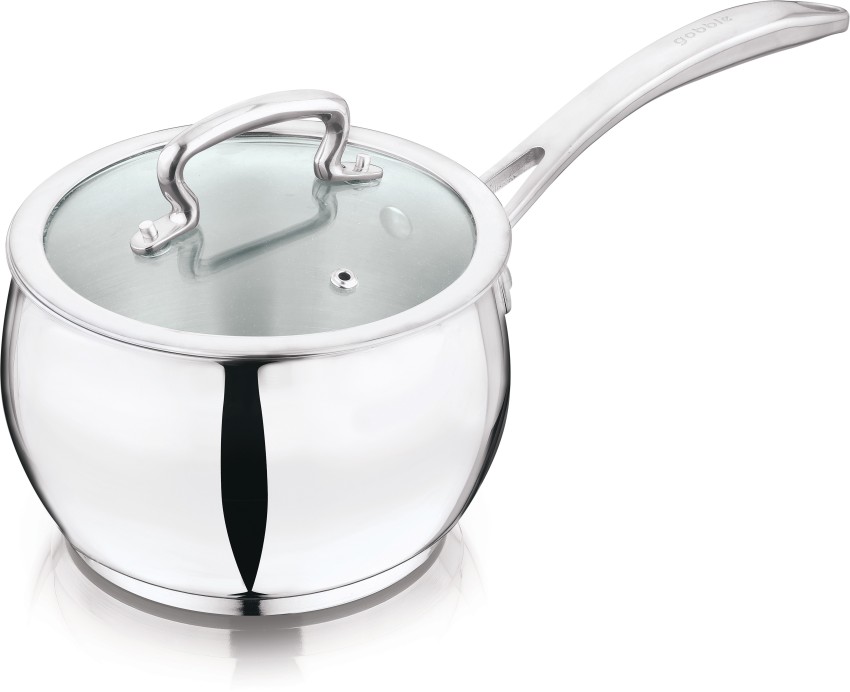 Stainless Steel Saucepan With Lid, Triply Stainless Steel Heavy Bottom  Saucier Pot Patila Cookware