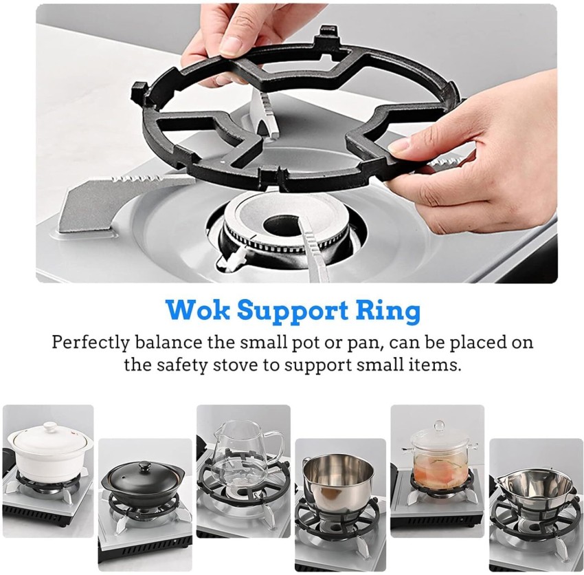 Wok Ring, Carbon Steel Wok Ring for Gas Stove Burner, Non Slip Wok Support  Stand for