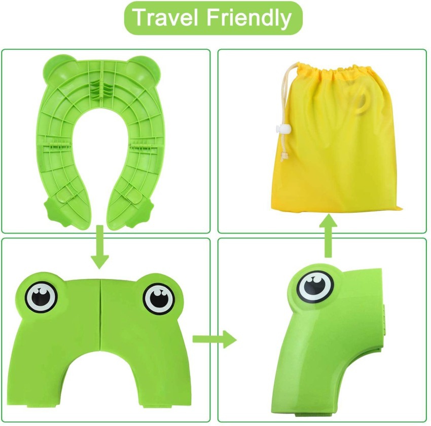 Zollyss Toilet Potty Training Seat Portable Reusable Kids Boys Girls, Carry  Bag (Green) Potty Seat - Plastic Potty Seat available at reasonable price -  Buy Baby Care Products in India