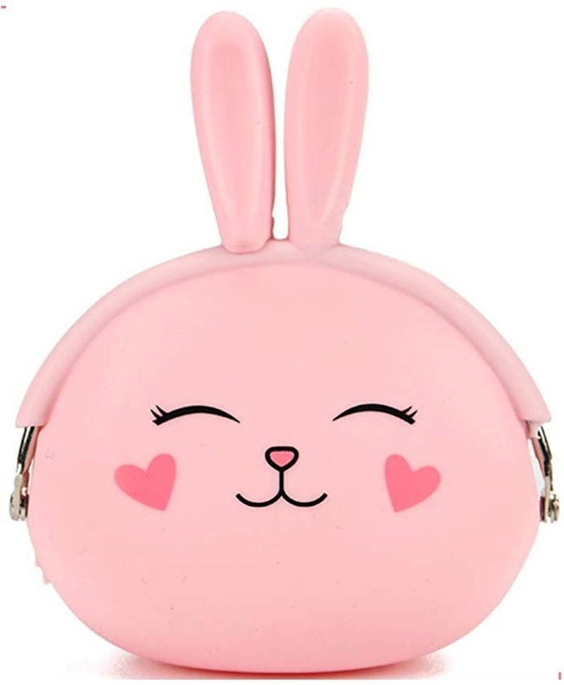 BOLT 2 Pcs Silicone Coin Purse for Girls Stylish Coin Pouch Bag Cute Bunny Coin Purse Pink Price in India Flipkart