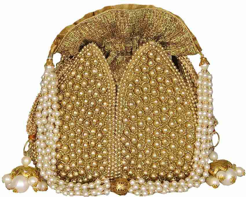 Golden potli bags discount online