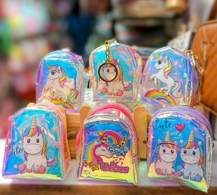 Le Delite Unicorn Mermaid Wallet 2Pieces Coin Pouch Keychain